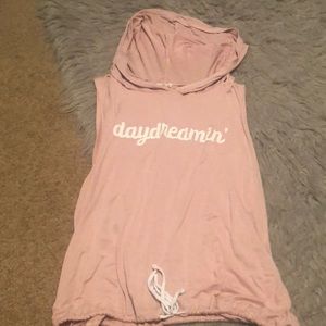 A t-shirt with a hood